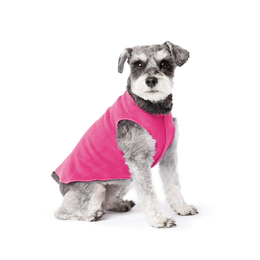 Gold Paw Stretch Fleece - Fuchsia